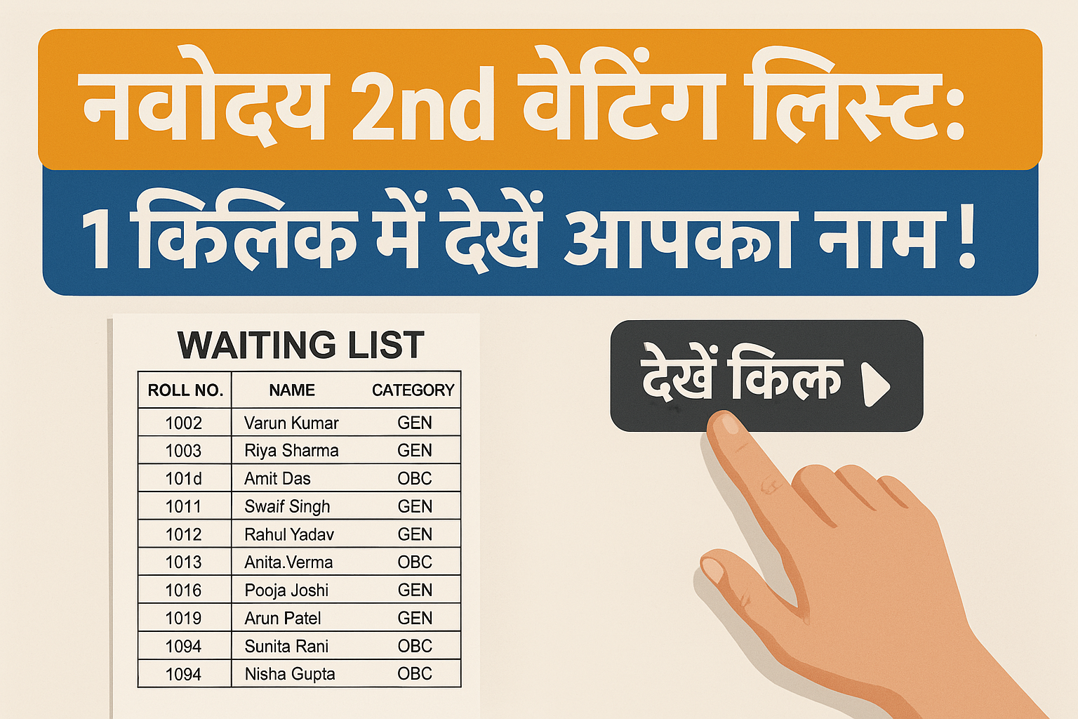"Navodaya 2nd Waiting List: जल्द करें चेक – सीटें फुल होने से पहले!"