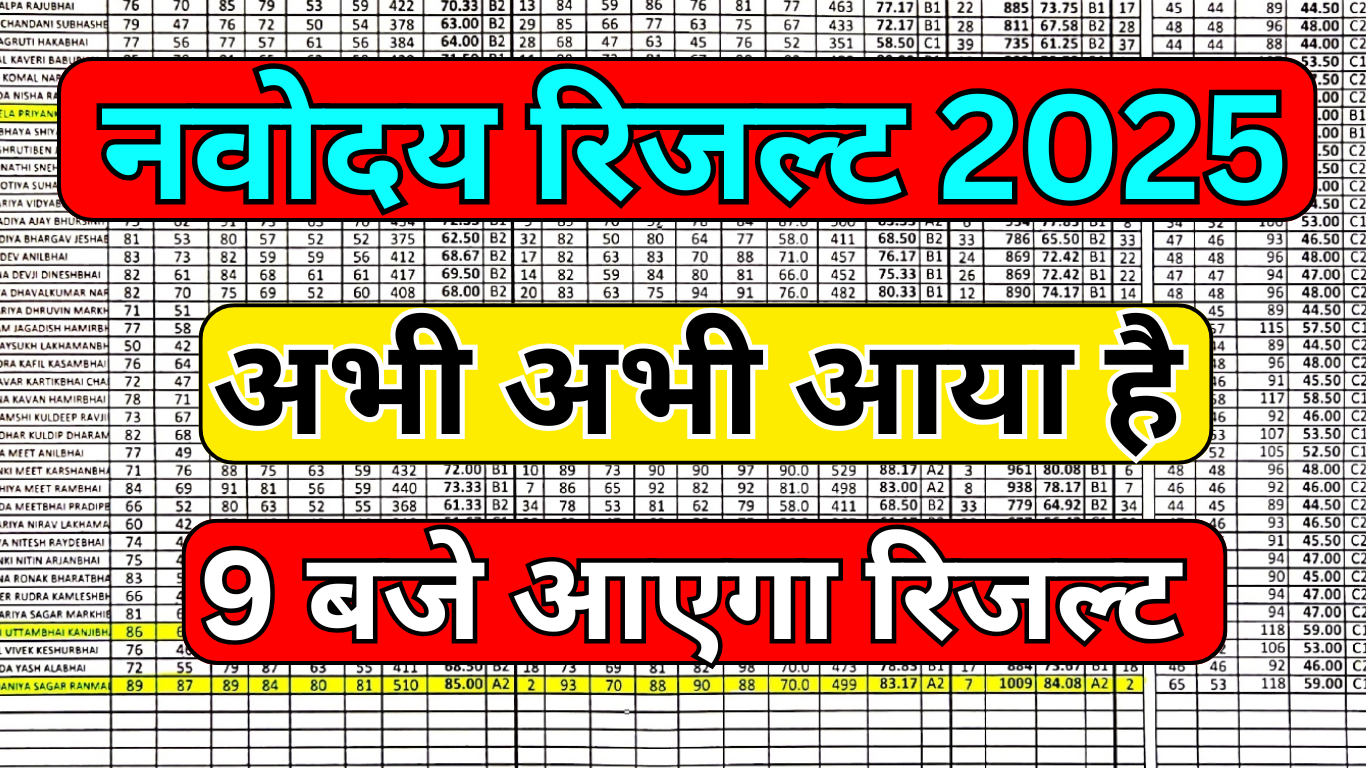 JNVST कट-ऑफ 2025