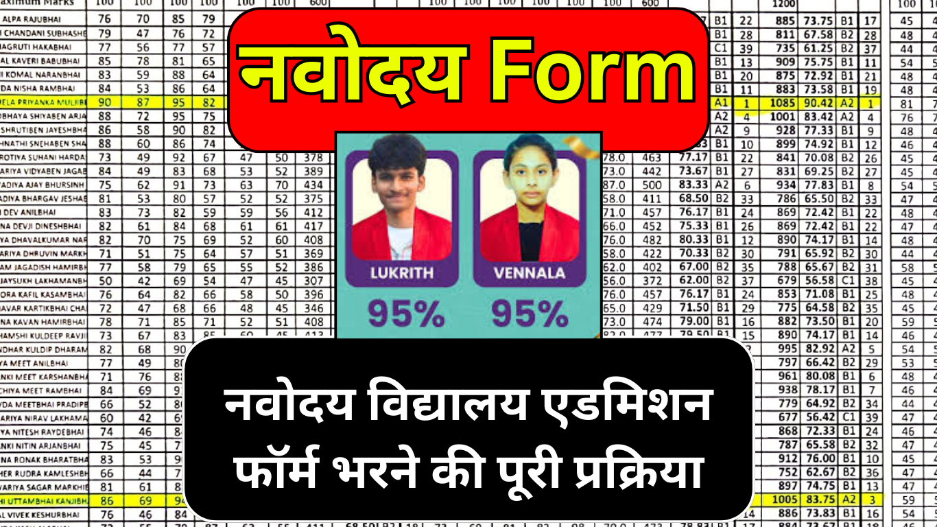 नवोदय विद्यालय एडमिशन फॉर्म भरने की पूरी प्रक्रिया