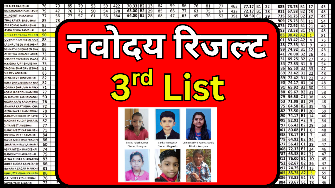 नवोदय की तीसरी प्रतीक्षा सूची (3rd Waiting List) में चयन के लिए संभावित कट-ऑफ