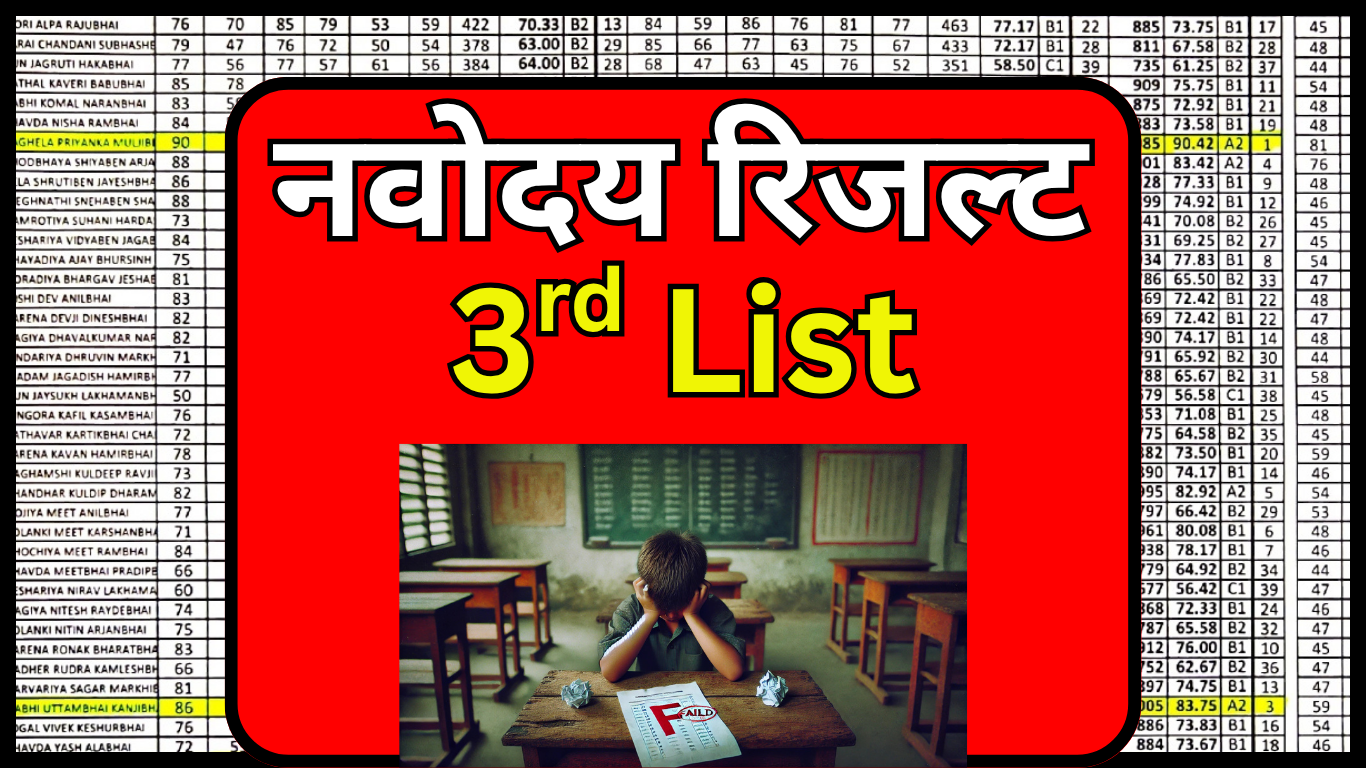 बिहार नवोदय विद्यालय तीसरी प्रतीक्षा सूची 2025: