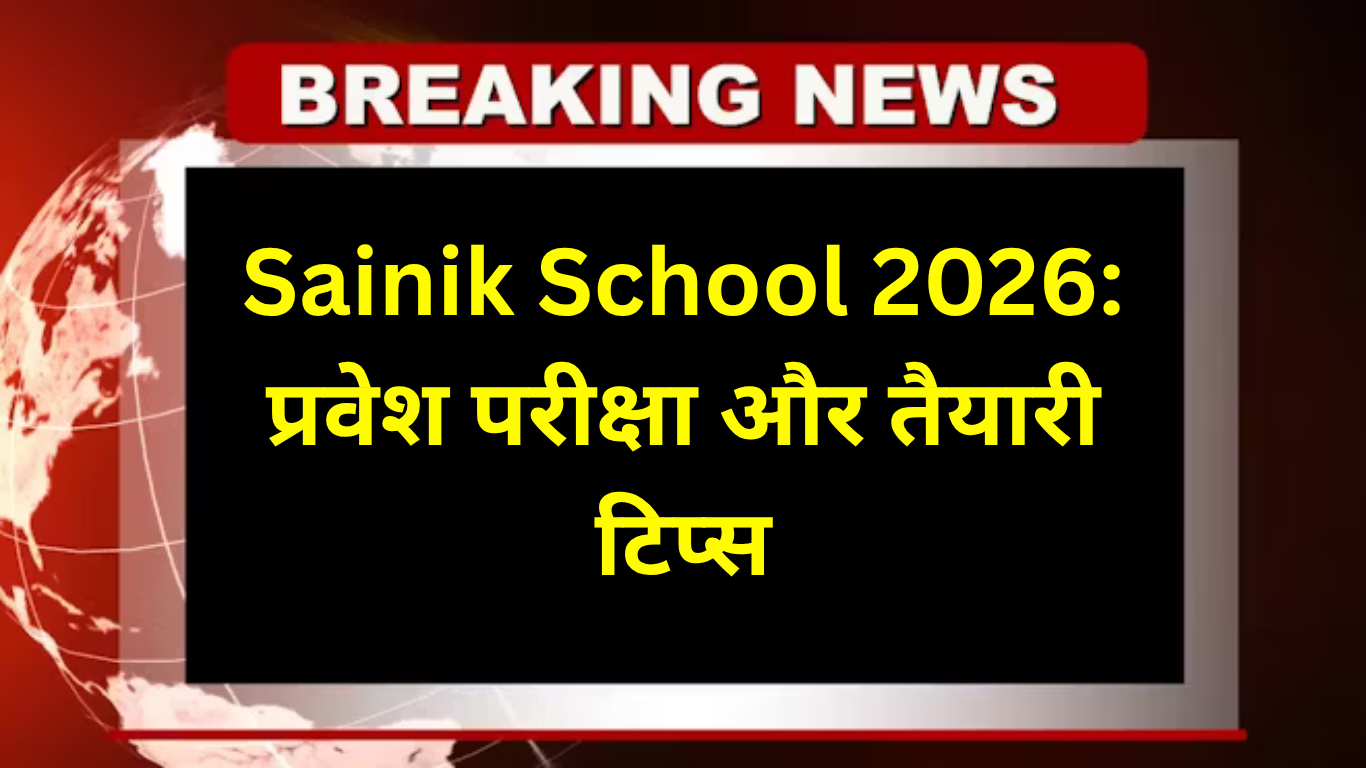 Sainik School 2026: प्रवेश परीक्षा और तैयारी टिप्स