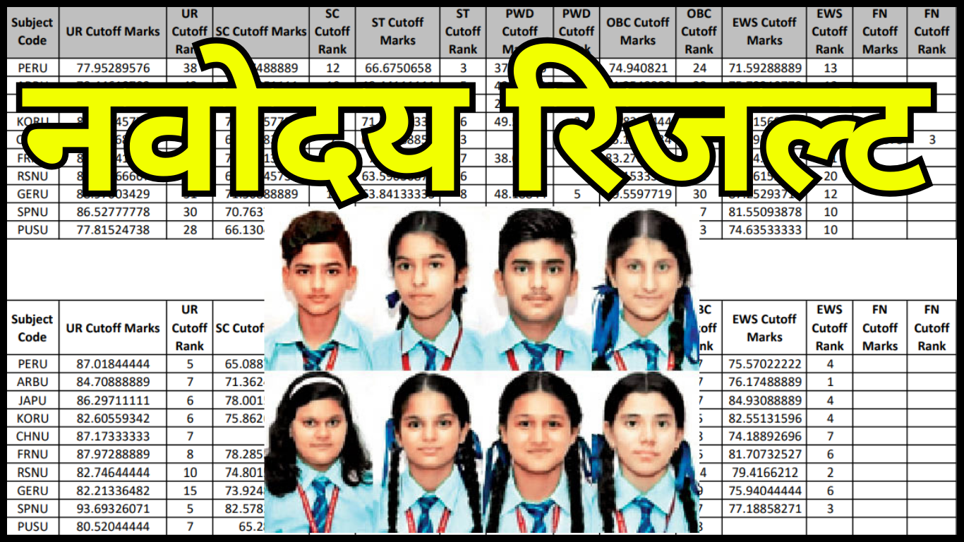 अभी जारी: नवोदय प्रवेश चयन सूची