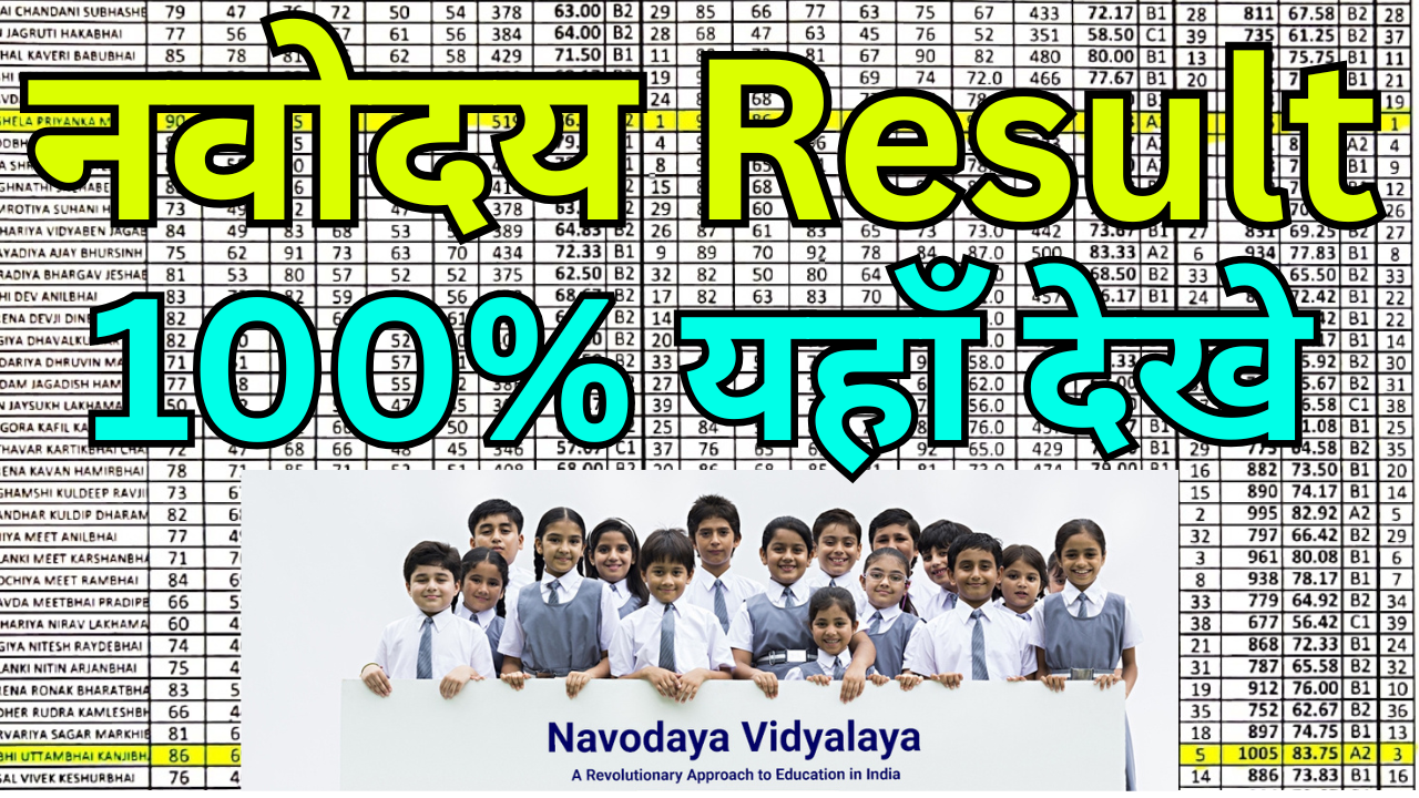 Navodaya Vidyalaya Result 2025 Complete Process