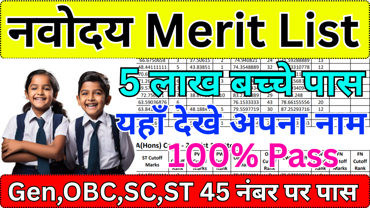 Navodaya Admission Merit List 2025 – Download PDF