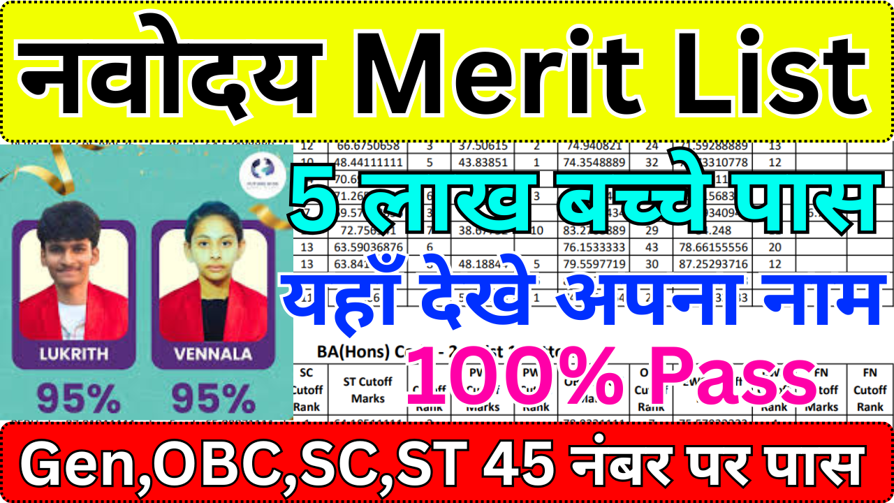 Navodaya School Merit List 2025 – PDF Available