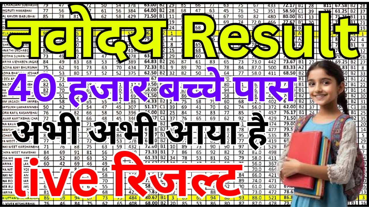 नवोदय जेएनवी पहली लिस्ट रिजल्ट नाम सूची - यहां देखें