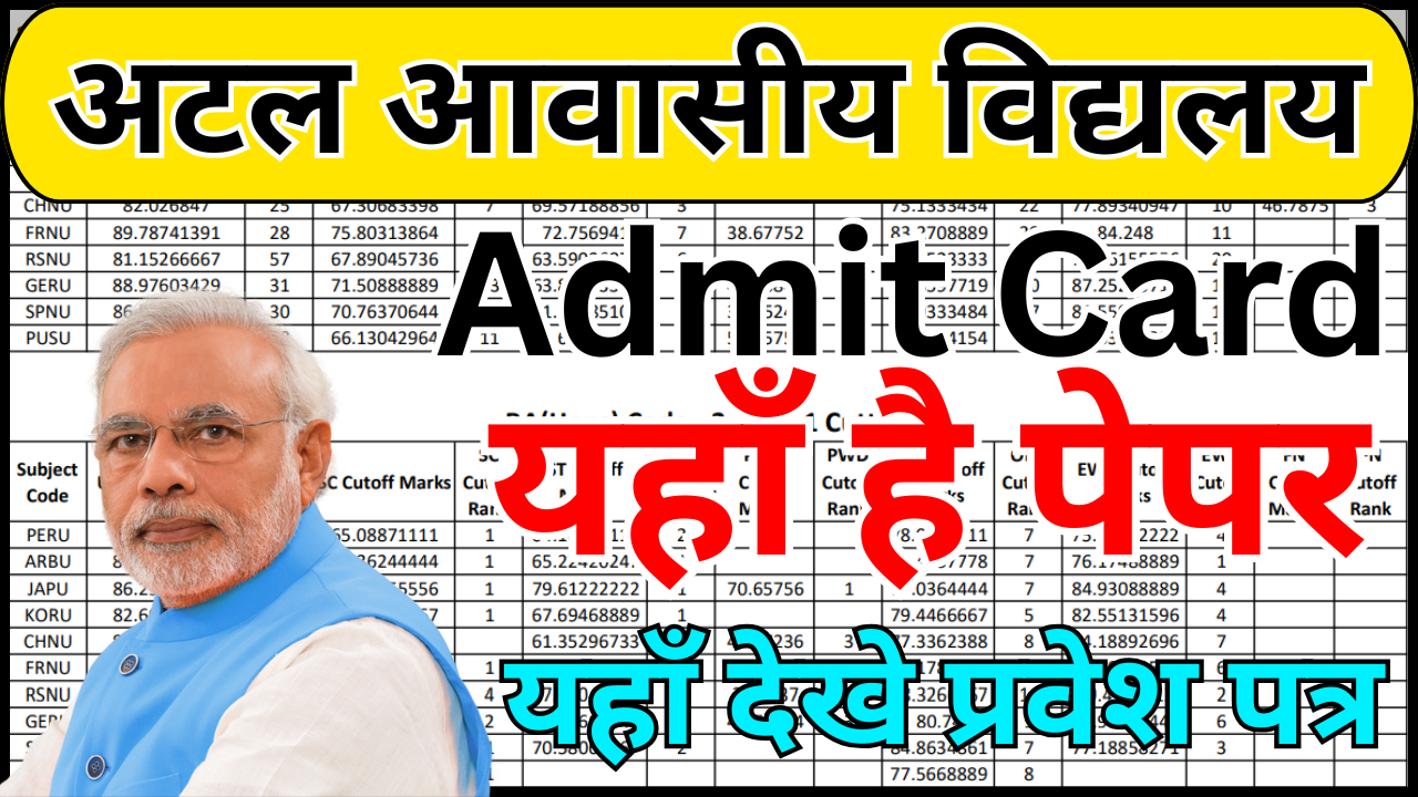Atal Awasiya Vidyalaya Admit Card 2026 कैसे डाउनलोड करें
