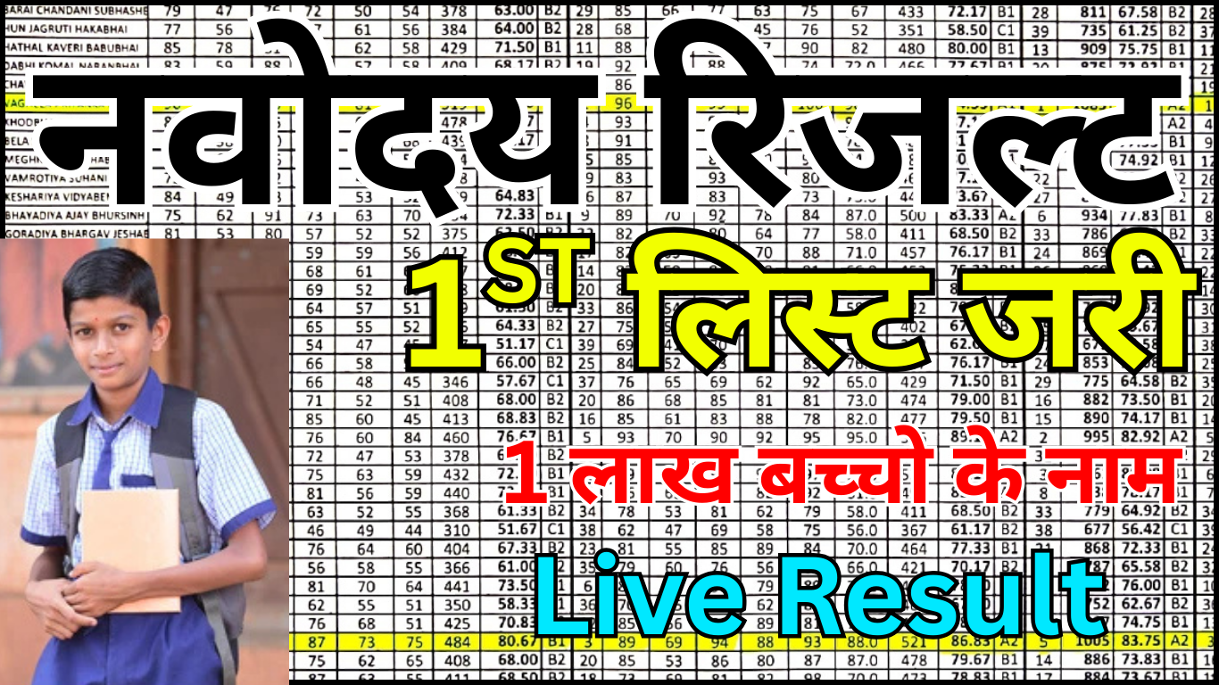 नवोदय 1st लिस्ट में कितने बच्चे चुने गए