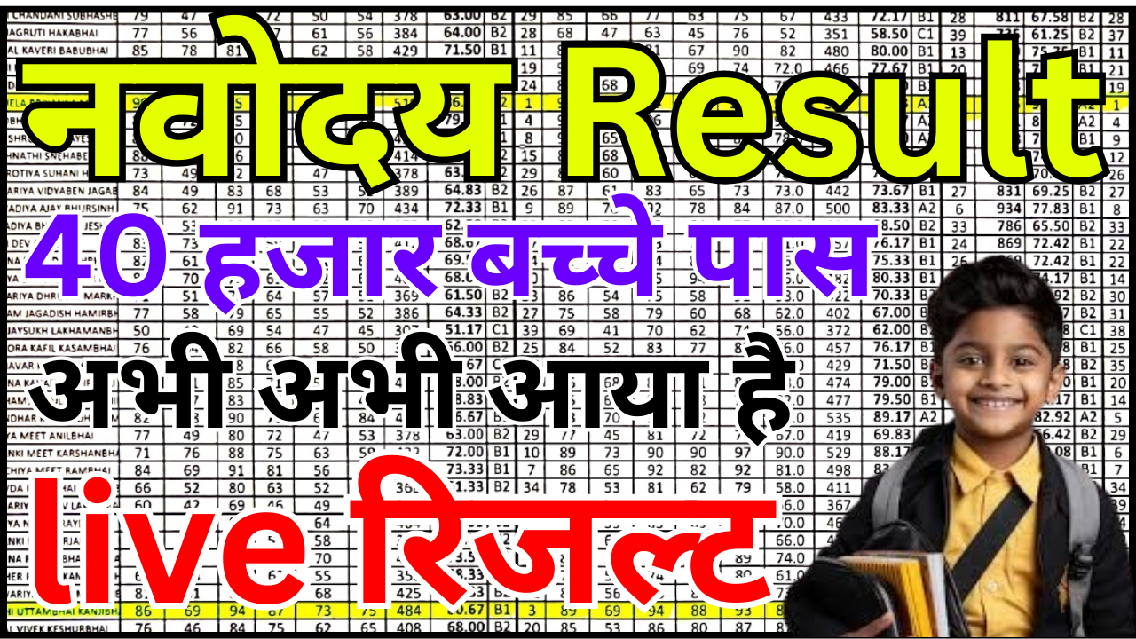 नवोदय पहली चयन सूची रिजल्ट 2026 पूरी जानकारी