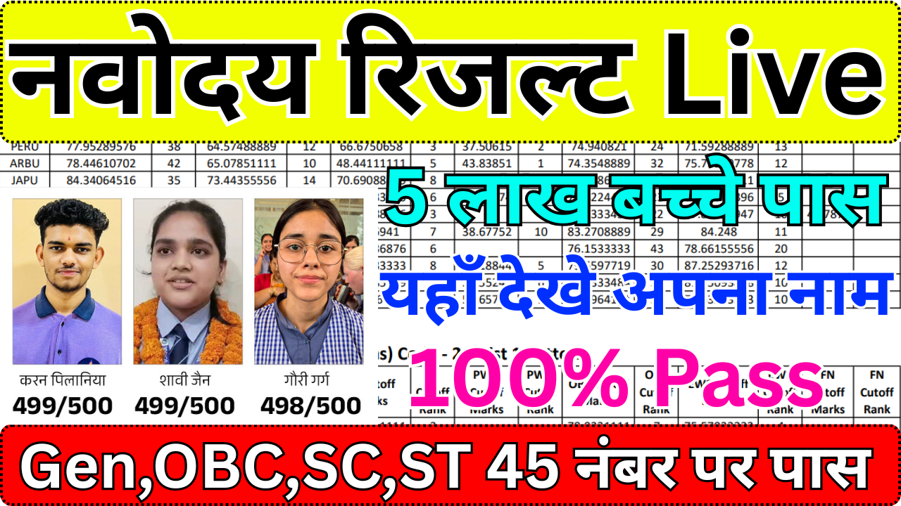 नवोदय विद्यालय रिजल्ट 2026 पीडीएफ लिंक – पूरी जानकारी आसान भाषा में