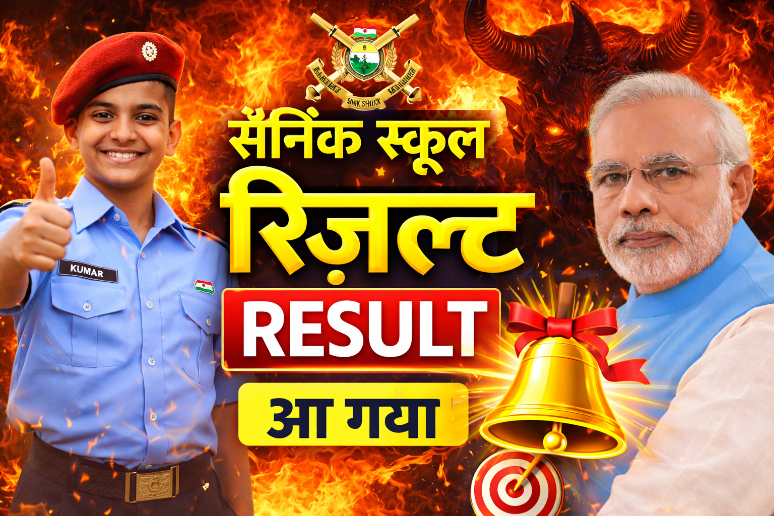 सैनिक स्कूल प्रवेश परीक्षा परिणाम 2026 घोषित, रोल नंबर से देखें