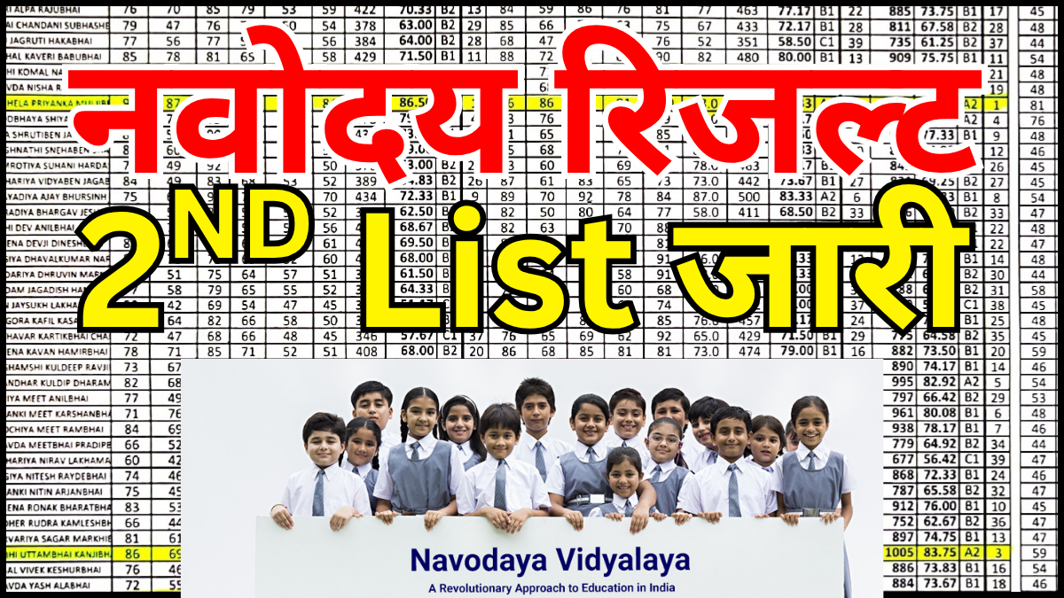 नवोदय दूसरी सूची जारी, छात्र यहां देखें चयन स्थिति