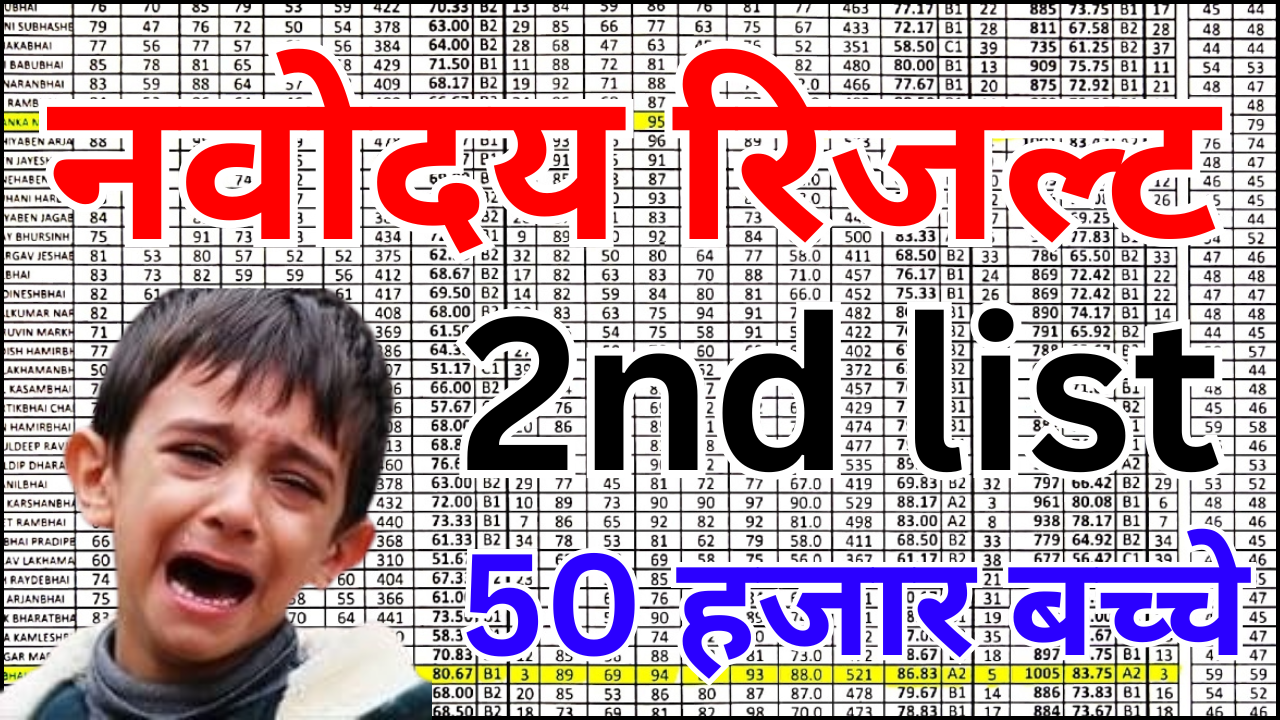 नवोदय सेकंड लिस्ट 2026 जारी, अभी देखें अपना नाम